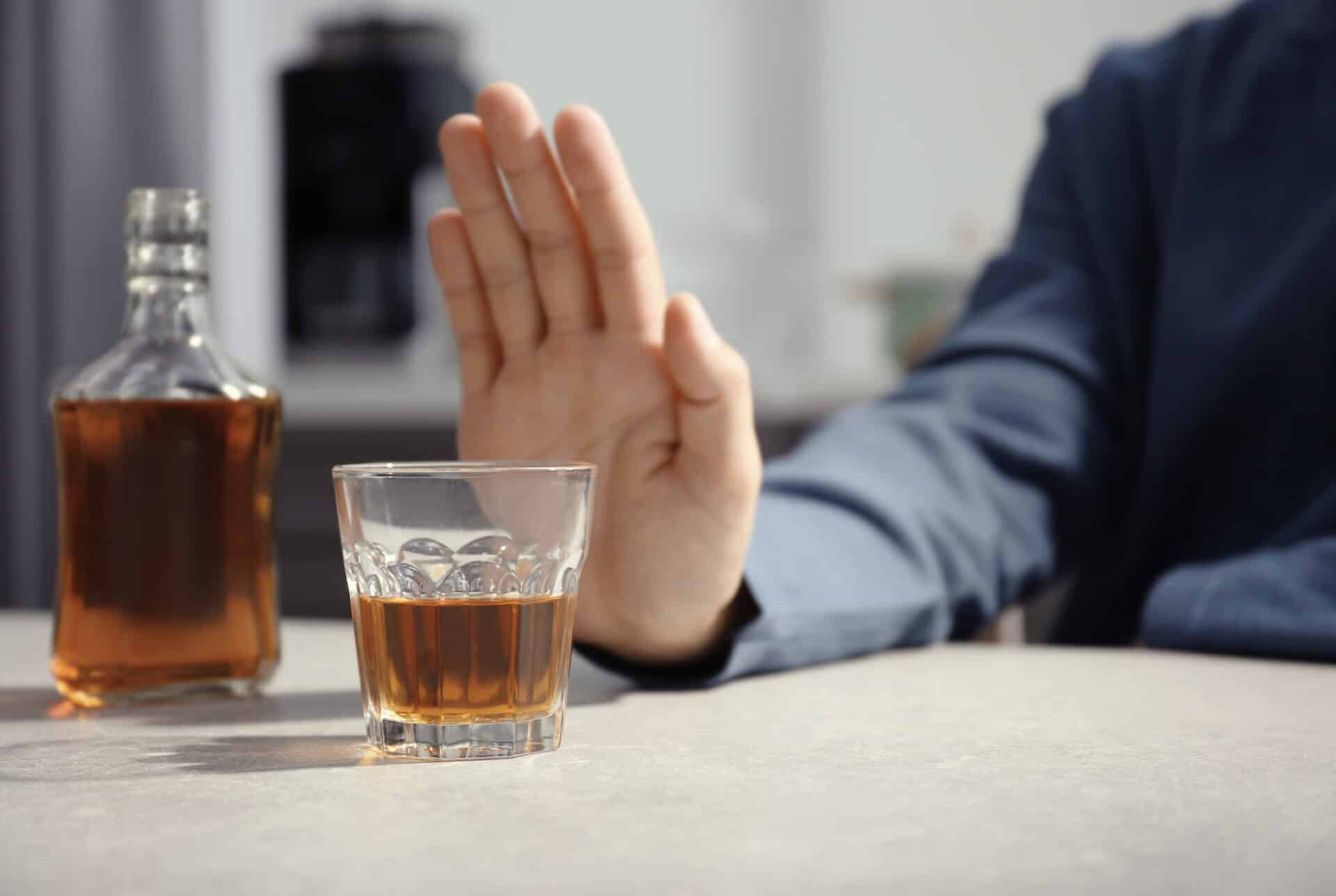 a person refuses a drink