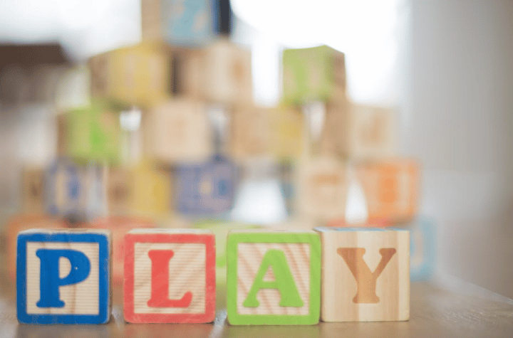 blocks that spell "play"