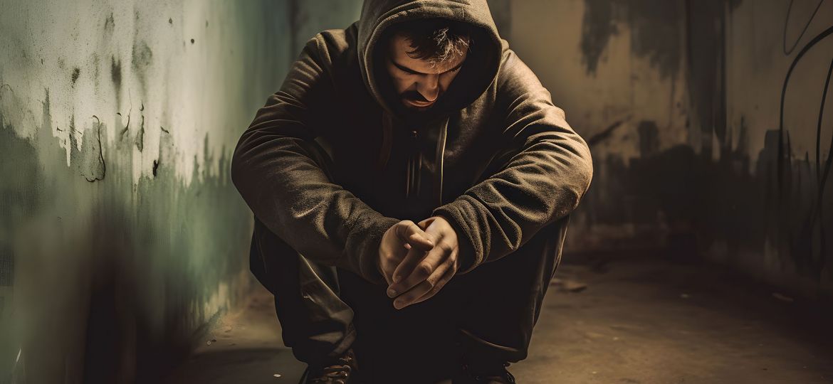 A man worried about the signs of relapse