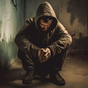 A man worried about the signs of relapse