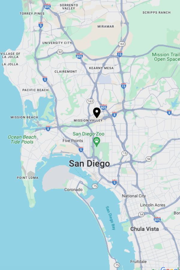 Map of Apex Recovery locations in San Diego