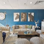 Apex Recovery Center Tennessee lounge, sofa and wall art