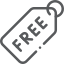 Free evaluation label icon