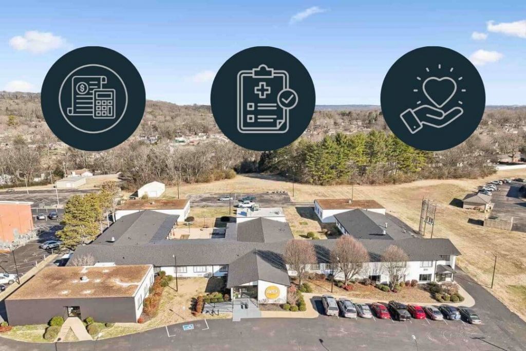 Apex Recovery Columbia drone view of facility building