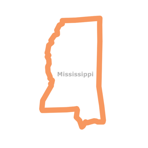 Mississippi map icon