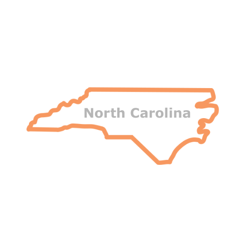 North Carolina map icon