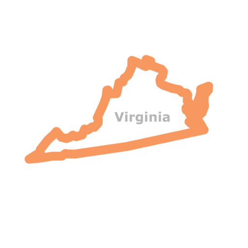 Virginia map icon